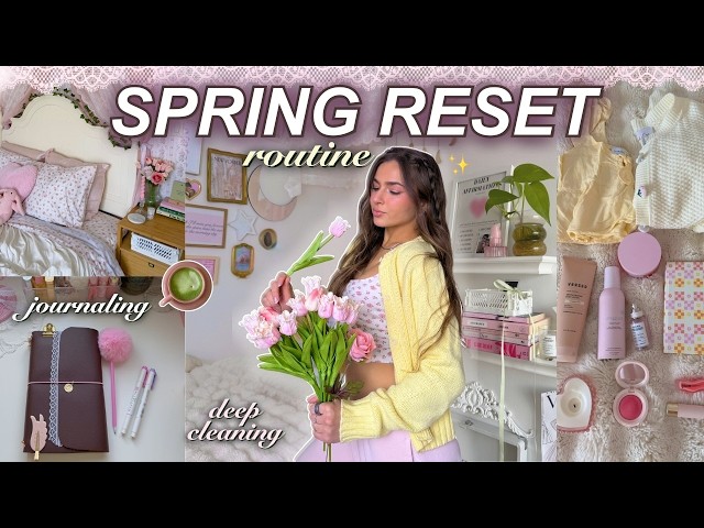 RESETTING MY LIFE FOR SPRING 🌷 reset routine, room makeover & glow up tips