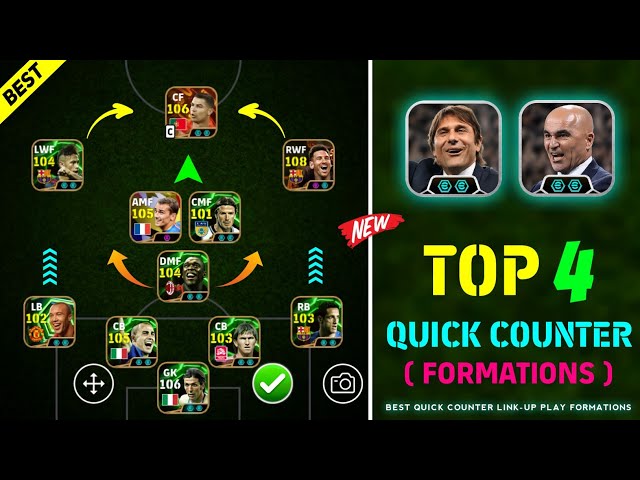 Top 4 Best Quick Counter Formations In eFootball 2027 🔥 | Best Formation eFootball 2027