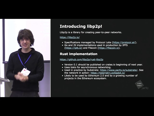 Libp2p, a Rust peer-to-peer library. Pierre Krieger