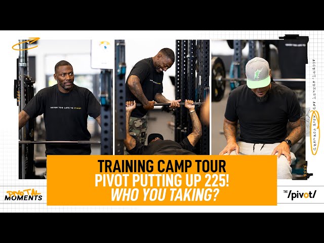 NFL Camp Stop: Ryan, Channing and Fred challenge each other to 225- who does the most? | The Pivot 