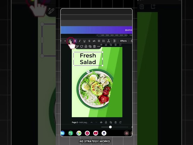 Canva Food Post Design Tutorial 🥗 | Fresh Salad Design