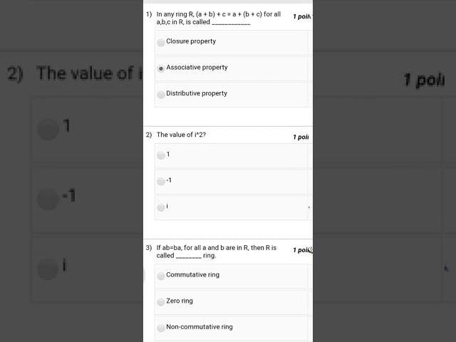 Modern Algebra Quiz 6