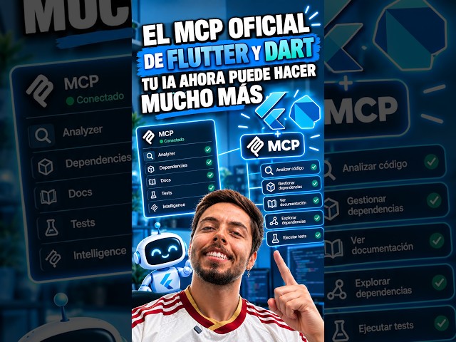 El MCP oficial de Flutter y Dart: La IA ya no programa a ciegas #flutter #aiagents #ai #mcp #dart