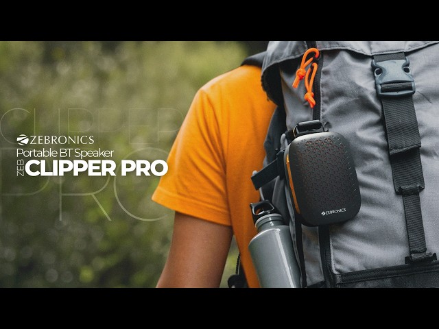Zebronics Clipper Pro Magnetic Clip Speaker | 6H Playback, BT v5.4, TWS Pairing