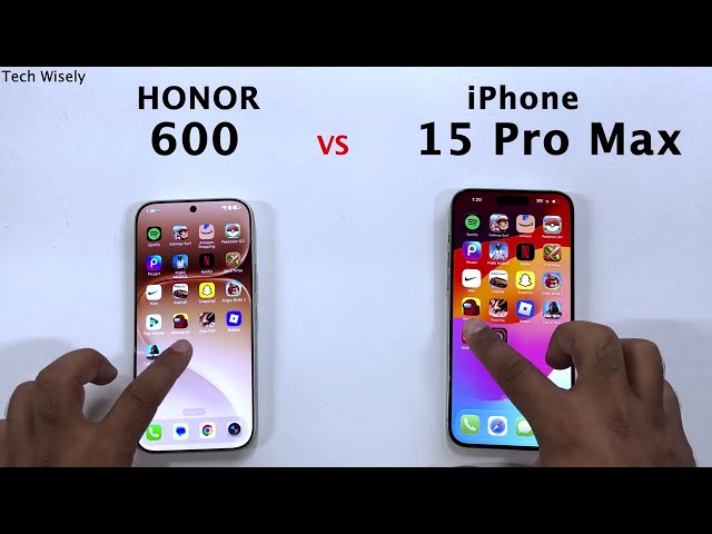 HONOR 600 vs iPhone 15 Pro Max - Speed Test