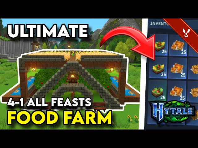 Hytale's ULTIMATE 4-In-1 FEAST FARM Tutorial | Step-By-Step Guide For ALL Tier 3 Boosts