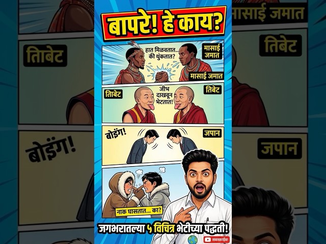 You will be surprised to see this way of meeting! 😱🌍 #MarathiFacts #facts #MarathiKnowledge