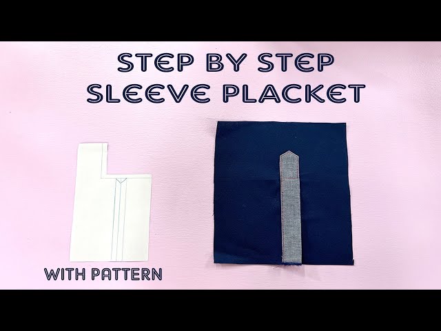 How to Sew A Sleeve Placket On Anything With Placket Pattern | Sew Anastasia