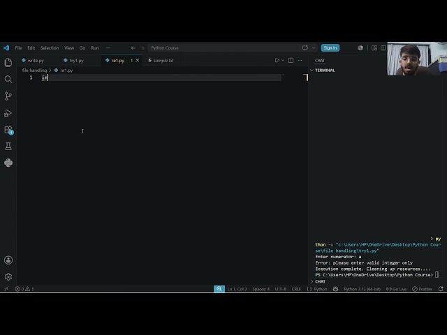 Python File Handling, Exceptions, & Regular Expressions | Lecture 8