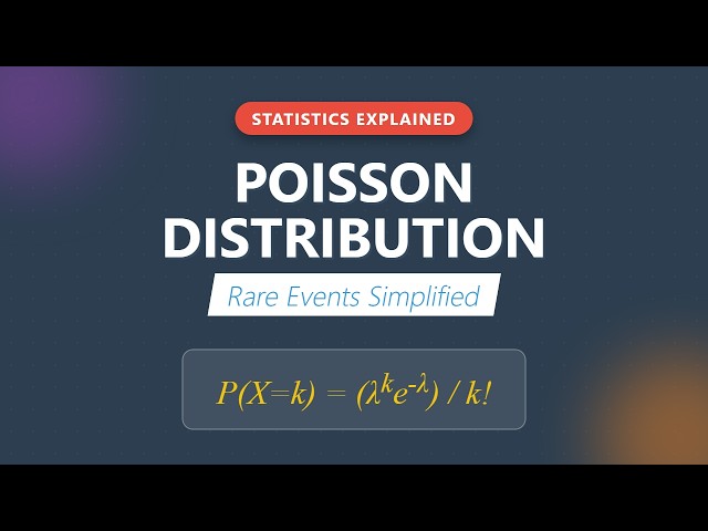 Poisson Distribution Explained: Rare Events & The Formula (Statistics for Beginners)