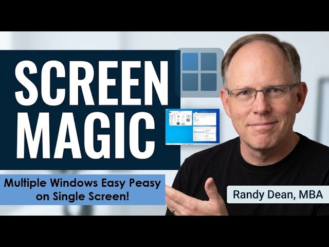 Quick Windows Tip: Organizing Multiple Windows on One Monitor or Screen for Faster Multi-Tasking!