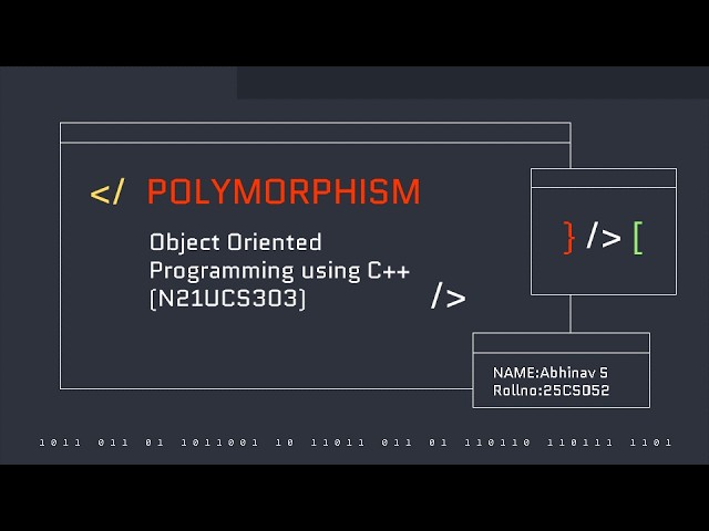 Polymorphism in Object Oriented Programming Using C++|OOPS Concept|Programming with C++|Polymorphism