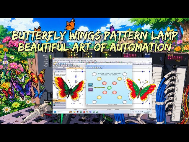 GX Works2 : Butterfly Wings Pattern Lamp Mitsubishi PLC