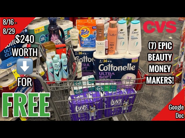 CVS Free & Cheap Coupon Deals & Haul | 8/16 - 8/29| EPIC BEAUTY MONEY MAKERS!🔥| Learn CVS Couponing