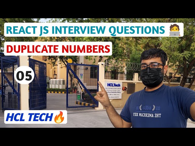 HCLTech ReactJS Interview Question #5 | Find Duplicate Numbers in Array | JavaScript