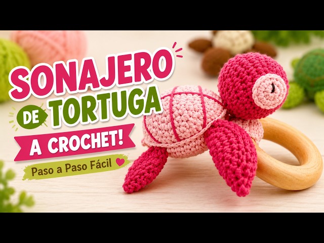 Sonajero de Tortuga a Crochet 🐢 | Amigurumi para Bebé Paso a Paso #diy #Capullosaccesorios