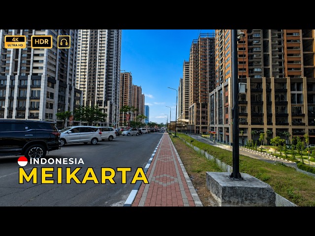 4K HDR Walking Tour Greater Jakarta | Meikarta District 1 & Central Park, Lippo Cikarang