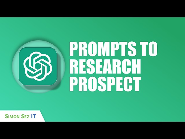 ChatGPT Prompts to Research Ideal Prospects in Minutes