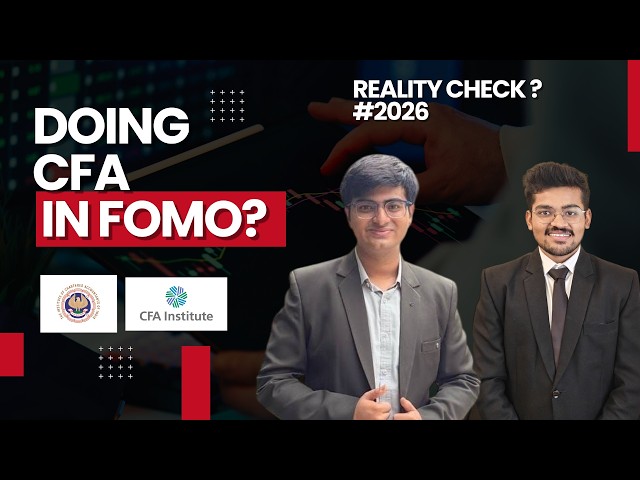 Are you Doing CFA in FOMO ? Job Market - Reality check in 2026 I Scholarship Tips