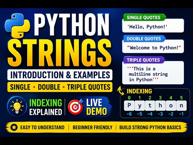 Python String Introduction with Demo | Python Tutorial for Beginners