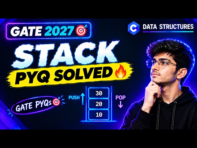Stack PYQ Solved | Data Structures | GATE CSE 2027 🔥
