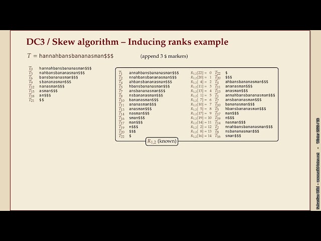 Algorithms of Bioinformatics (Winter 2025-26) 6-7 Linear suffix sorting - Induced merging