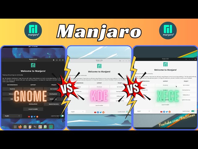 Manjaro : GNOME vs KDE vs XFCE (RAM Consumption) 2025
