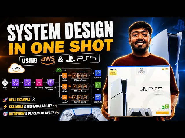 System Design in One Shot using AWS & PS5 by Vinay Mishra