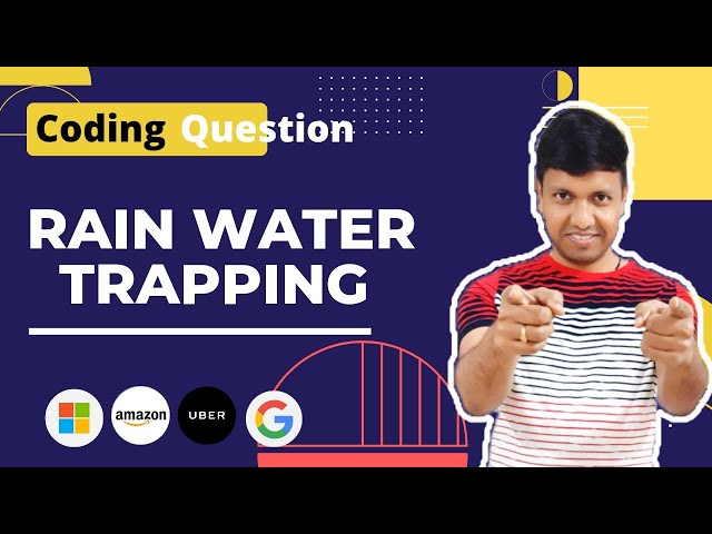 Rain Water Trapping Problem O(N)complexity in Hindi | Data structure | Relevel UNACADEMY