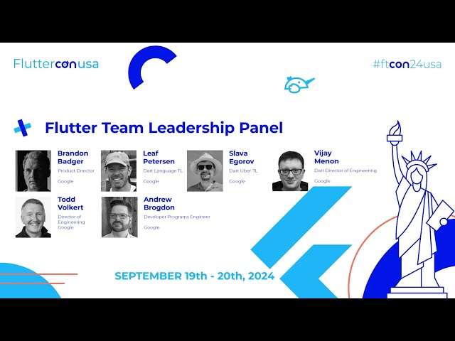 Flutter Team Leadership Panel - Brandon, Leaf, Slava, Vijay, Todd & Andrew | Fluttercon USA 2024