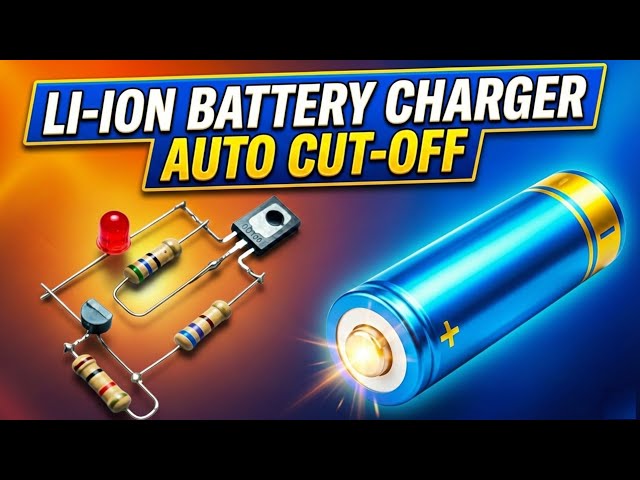Homemade Lithium-Ion Battery Charger 🔋 | Safe Auto Cut-Off Design