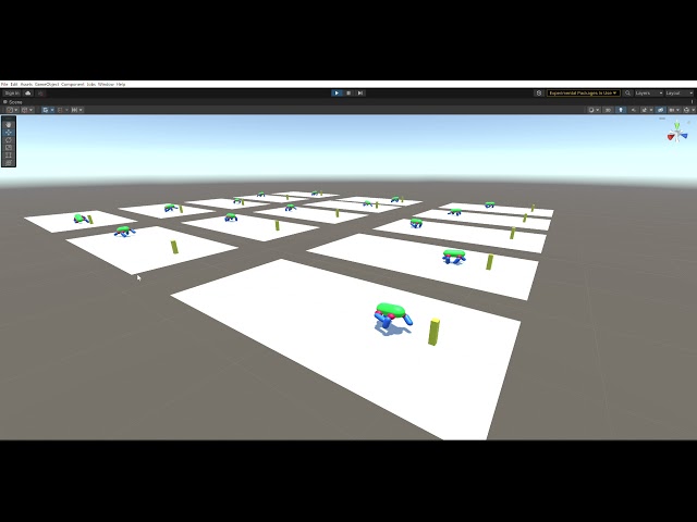 Unity ML-Agents Quadrupedal walking