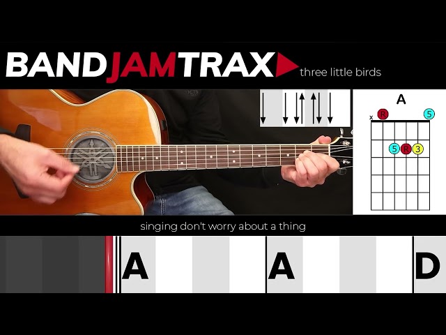 Three Little Birds - Bob Marley | EASY GUITAR LESSON | Scrolling Chords