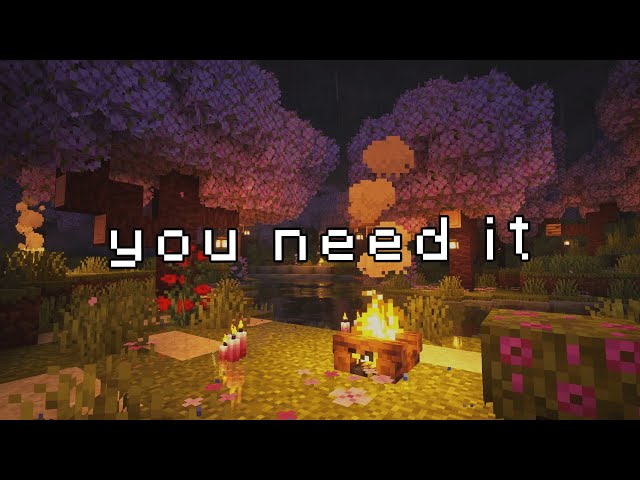 minecraft rain that heals your mind — warm firelight ambience