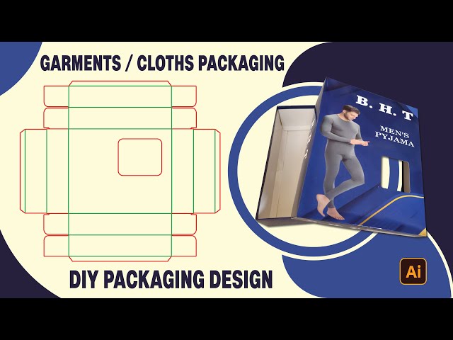 Garments Packaging Design in Adobe Illustrator | Cloth Box Design Tutorial
