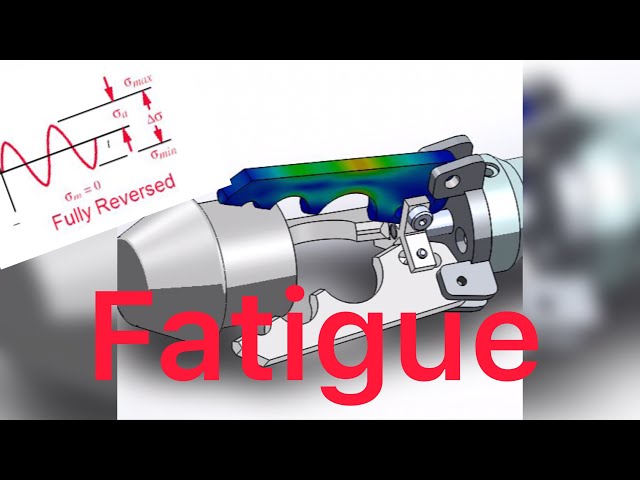 Solidworks-Simulation Tutorial- Fatigue Check Plot and Fatigue Study- سيموليشن بالعربي- التعب