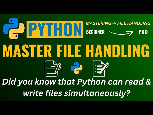 DID YOU KNOW 🤔 that PYTHON can READ 📖 WRITE 🖋️ SIMULTANEOUSLY ⏰  MASTER ALL FILE HANDLING MODES👌