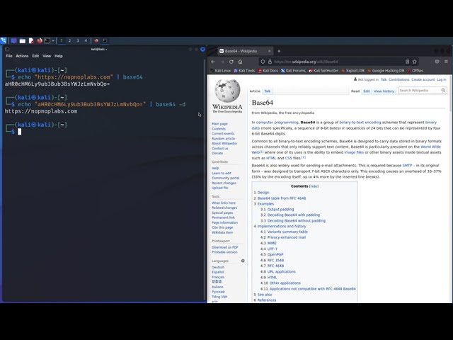 Base64 encode and Decode at the command line
