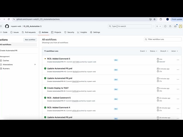 ServiceNow CI/CD automation via GitHub Demo