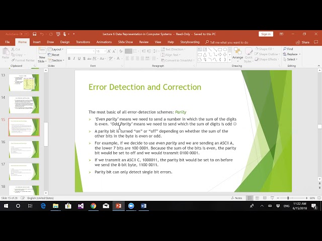 Computer Organization Error Detection and Correction