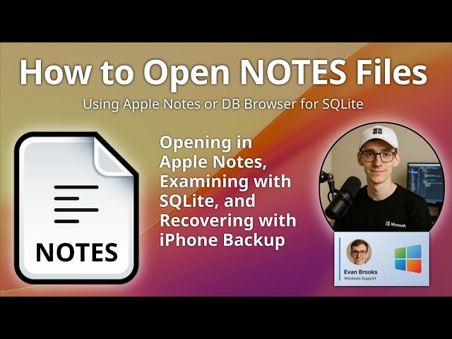 How to Open NOTES Files (Apple Notes Data)