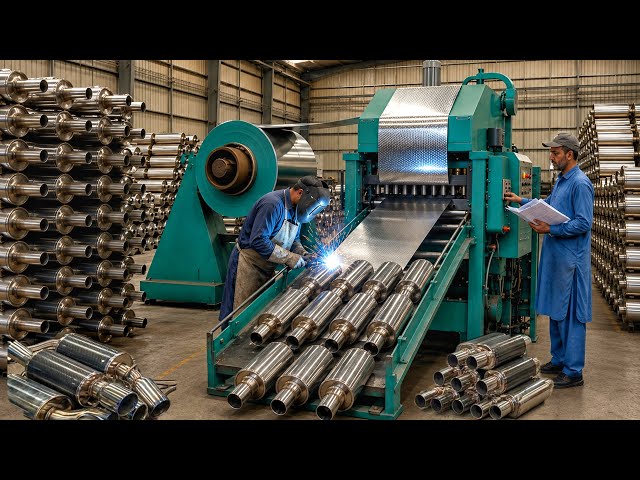 From Raw Steel to Finished Muffler Complete Auto Rickshaw Silencer Manufacturing |