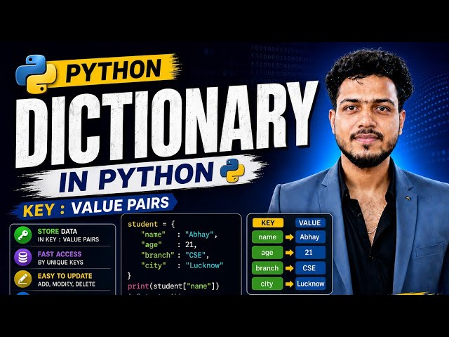 Python Dictionary Complete Tutorial | Dictionary in Python | Python Class 3 | CS1BITE