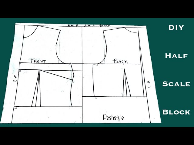 HALF SCALE BLOCK DETAILED VIDEO ON HOW TO DRAFT A HALF SCALE BLOCK (Basic Bodice block)