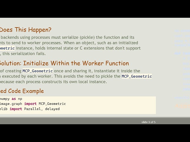 Solving PicklingError when Using joblib with skimage's MCP_Geometric for Parallel Processing