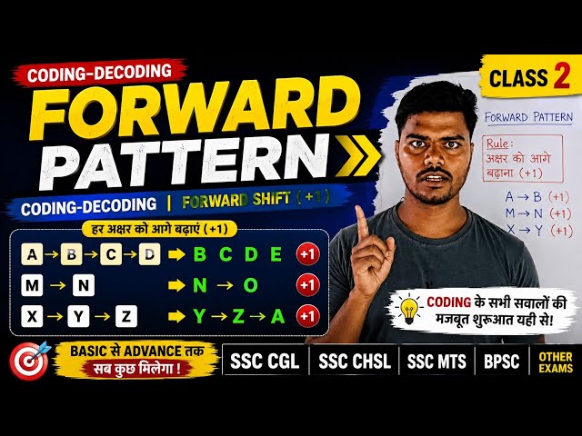 how to coding decoding | Forward partten Complete in Hindi | SSC Reasoning 2026 | 