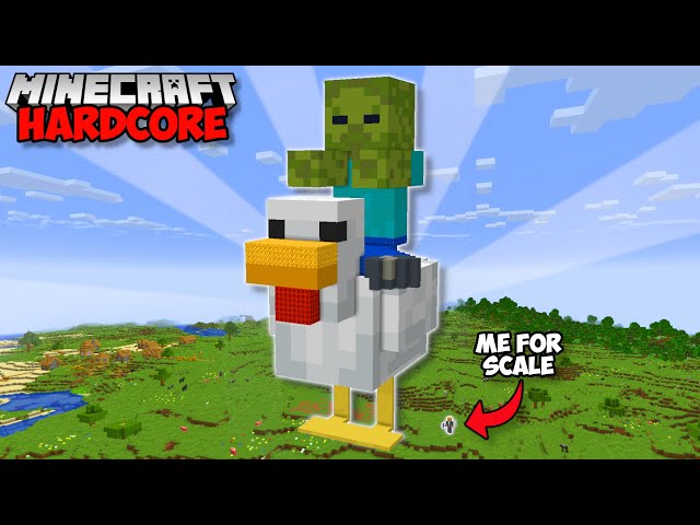 I Built The WORLDS BIGGEST CHICKEN JOCKEY in Minecraft Hardcore (#111)