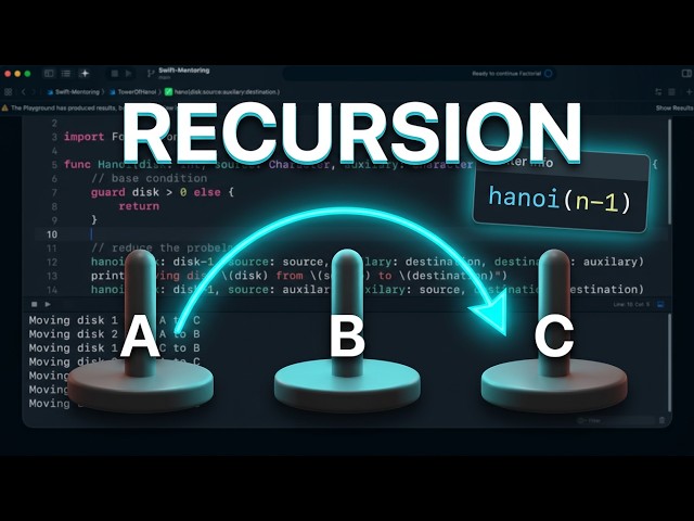 Master Recursion in Swift: Solving Tower of Hanoi