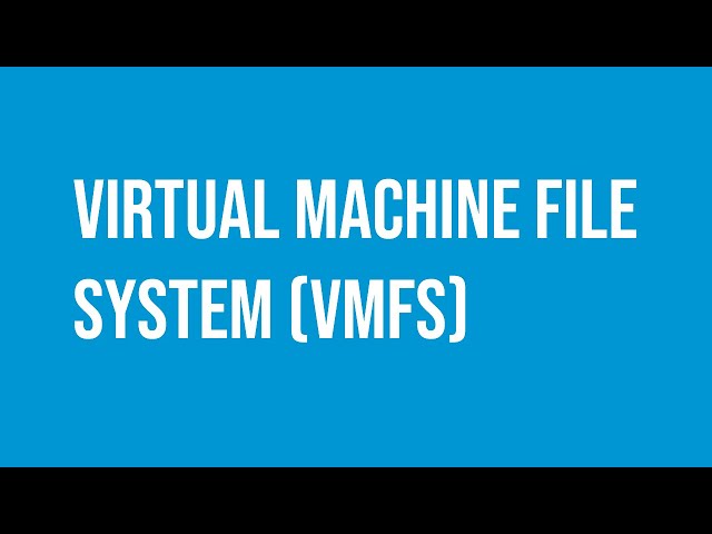 VMware vSphere ESXi cluster VMFS datastore foundations explained.