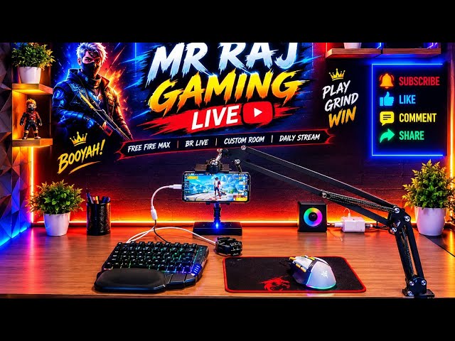 🎮 MR RAJ GAMING Live 🔴 Free Fire MAX LIVE 🔥❤️ Like 👍 Comment 💬 Subscribe 🔔#FreeFire #FFLive #Gaming